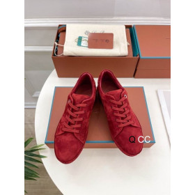 Loro Piana Women's Suede Sneakers / Red
