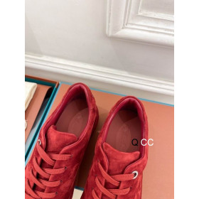 Loro Piana Women's Suede Sneakers / Red