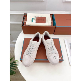 Loro Piana Women's Suede Sneakers / White