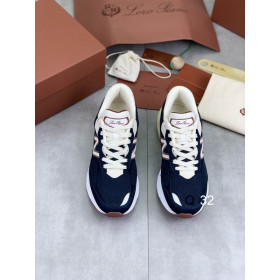 Loro Piana Men's Sports Shoes / Navy Blue Collaboration With New Balance