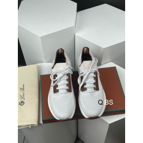 Loro Piana Women's Flexy Walk Sports Shoes / Light Gray Onl/e With Shoelaces