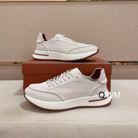 Loro Piana Men's Week End Walk Sports Shoes / White Onl/e