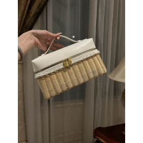 Loro Piana Women's Extra Rattan Pocket Bag / Whisper White