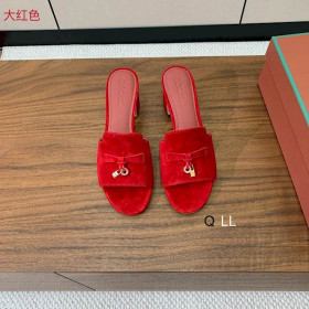 Loro Piana Women's Summer Charms Sandals / Bright Red