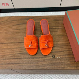 Loro Piana Women's Summer Charms Sandals / Orange