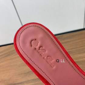 Loro Piana Women's Summer Charms Flat Sandals / Bright Red