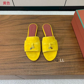 Loro Piana Women's Summer Charms Flat Sandals / Yellow