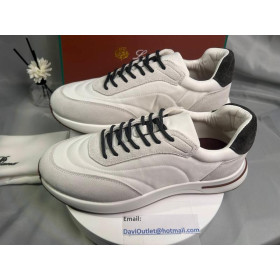 Loro Piana White Sneaker White Grey Gum Men's 