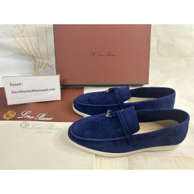 Loro Piana Women's Summer Charms Walk Moccas/ Flat Shoes / Dark Blue