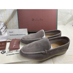 Loro Piana Summer Walk Loafer Unisex Suede Classic Beige