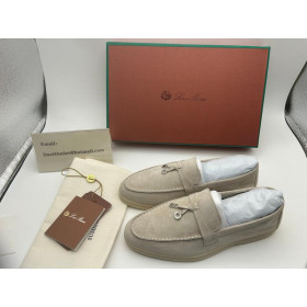 Loro Piana Women's Summer Charms Walk Moccas/ Flat Shoes / Off-White