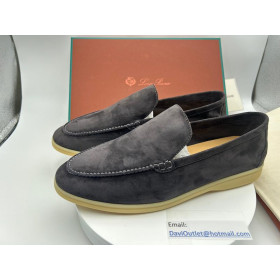 Loro Piana Men/Women's Summer Walk Moccas/ Flat Shoes / Dark Gray