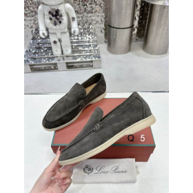 Loro Piana Men/Women's Summer Walk Moccas/ Flat Shoes / Dark Gray