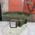 Loro Piana Alsavel Belt Split Calf Suede Leather Strap 35mm with Silver Buckle in Olive Green