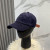 Loro Piana Corduroy Baseball Cap with Adjustable strap in navy blue