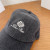 Loro Piana Denim Baseball Cap with Adjustable strap in black and white