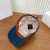 Loro Piana Denim Baseball Cap with Adjustable strap in dark blue and white