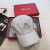 Loro Piana Embroidered Striped Linen Baseball Cap with Elasticated back in grey