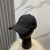 Loro Piana Linen Baseball Cap with Adjustable strap in black