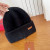 Loro Piana Men's / Women's Fine Rib Knit Blend Beanie with Logo Tag in black