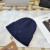 Loro Piana Men's / Women's Ribbed Knit Beanie in navy blue