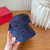 Loro Piana Suede Baseball Cap with Adjustable strap in navy blue